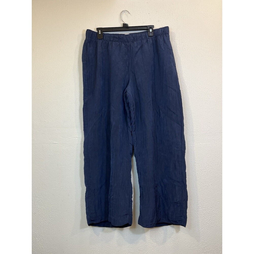 Abercrombie & Fitch Women’s Size Large Navy Dress Pants Wide Leg Pockets